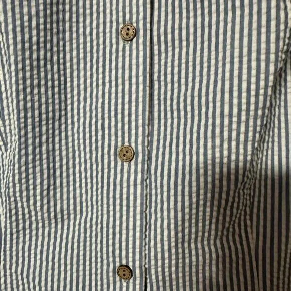 NWT Anne Klein Seersucker Sleeveless Shirt Dress - Picture 4 of 16